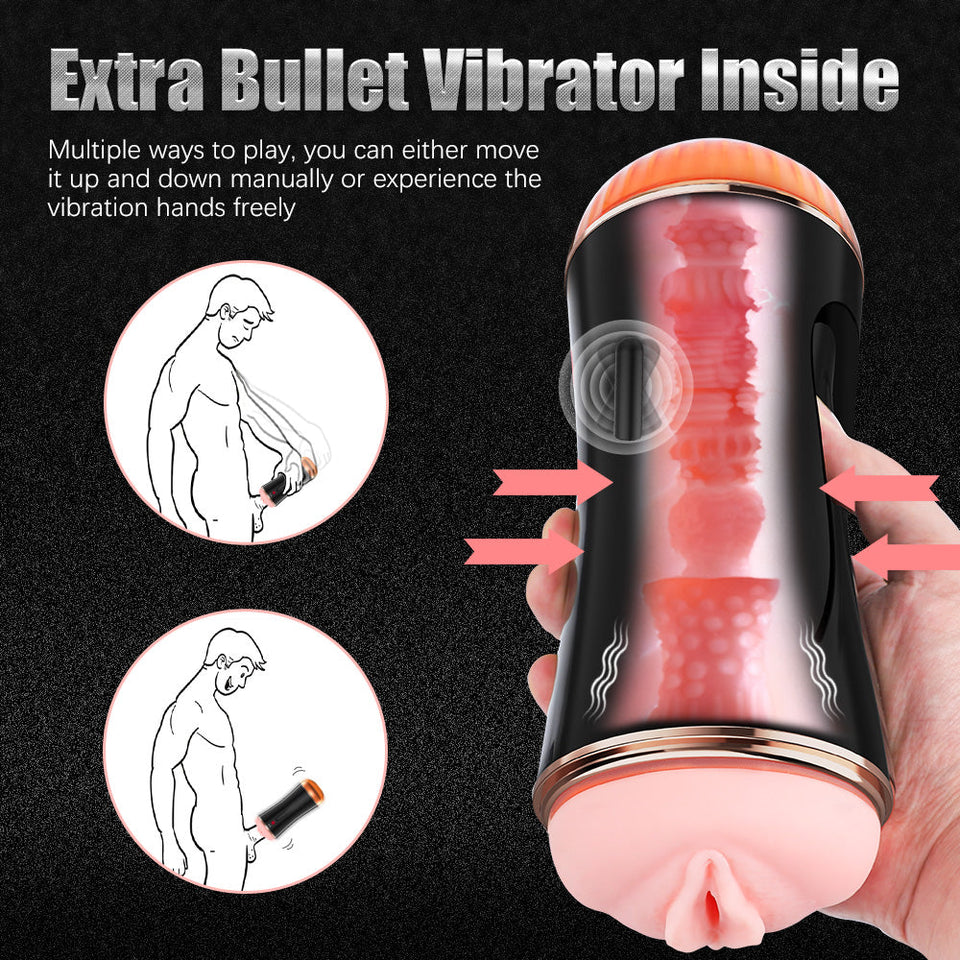 7 Vibration Modes Dual Heads 3D Realistic Masturbator