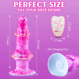 8.8 Inch Thrusting Vibrating Fantasy Knot Dildo -Pink