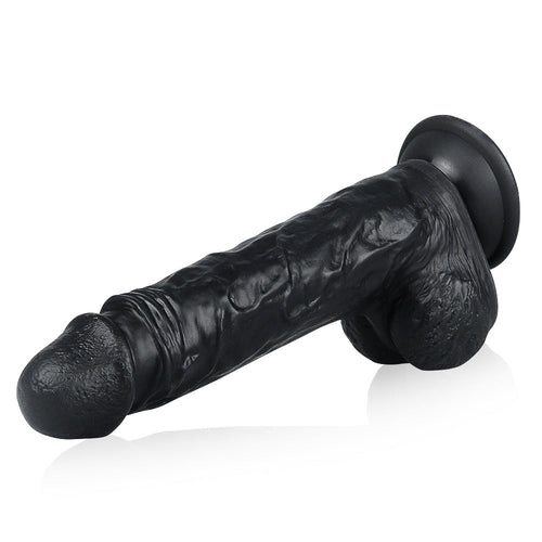 8.5 inch Wireless Thrusting and Rotating Black Dildo
