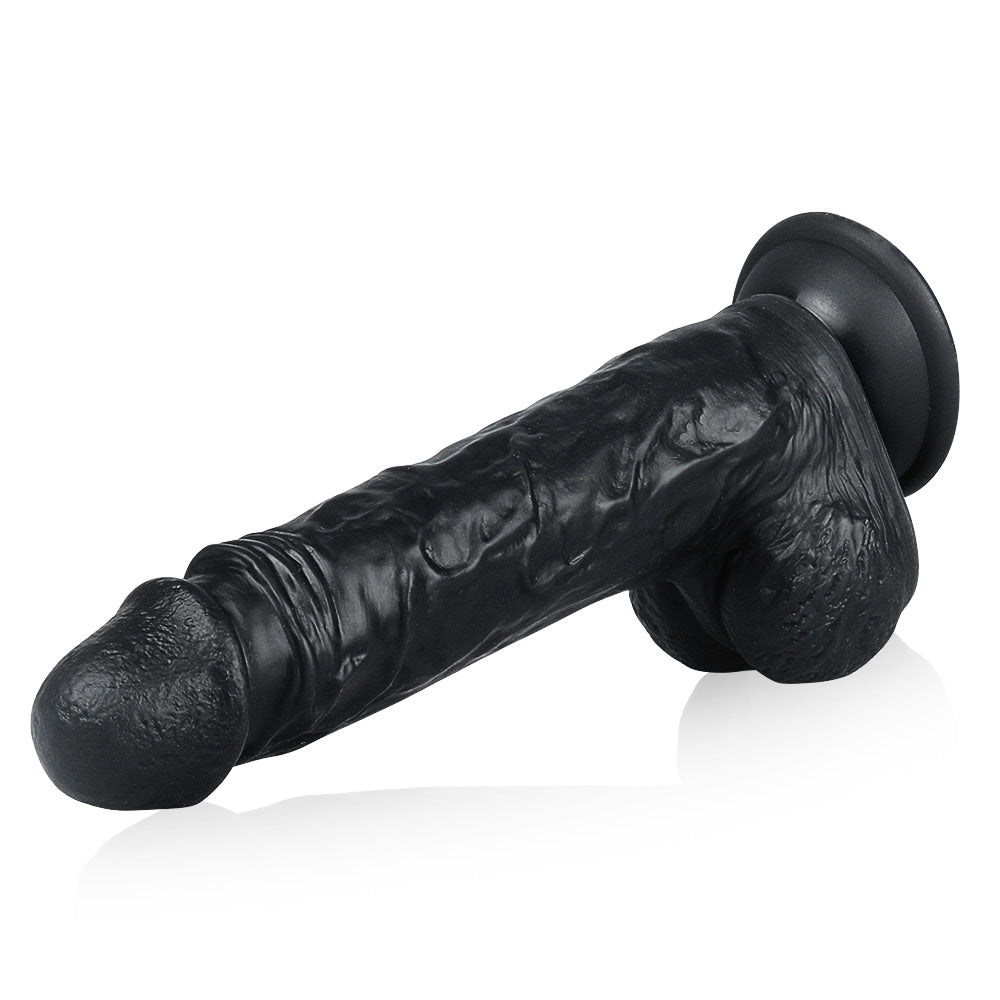 8.5 inch Wireless Thrusting and Rotating Black Dildo