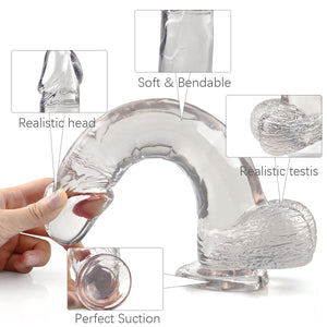 12 Inch Big Boy Dildo in Crystal Clear