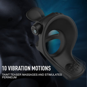2 IN 1 Balls Dense Tickler Penis Cock Ring