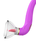 Double Stimulation Clitoral Sucking Tongue Vibrator-Purple