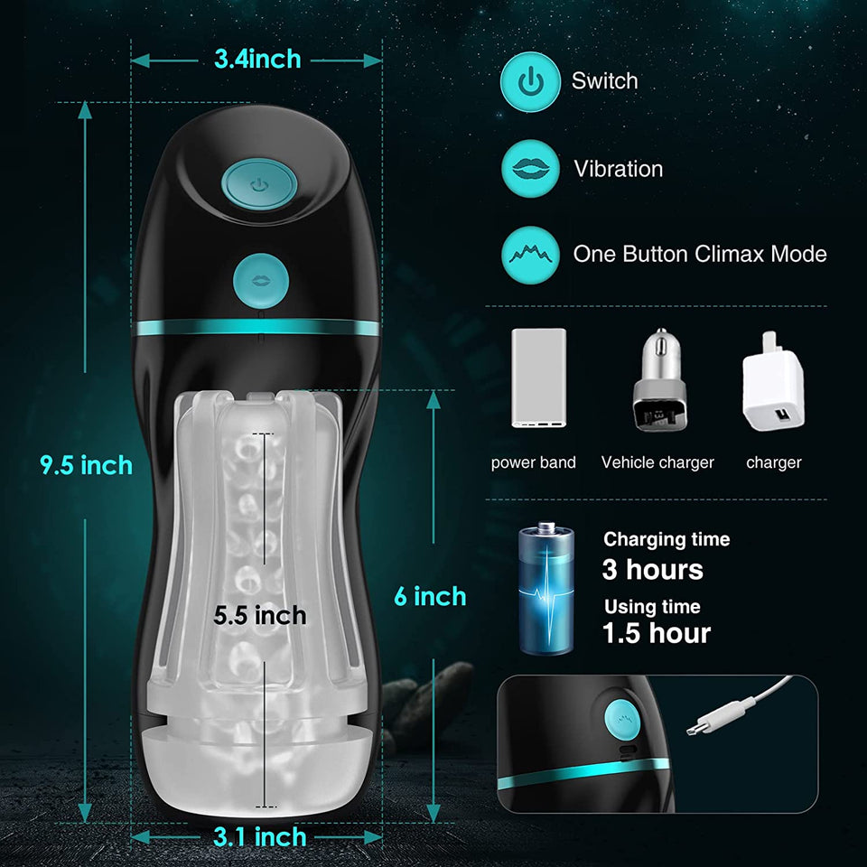 Automatic Sucking Male Masturbators Upgraded 7 Vibration & Suction Masturbators