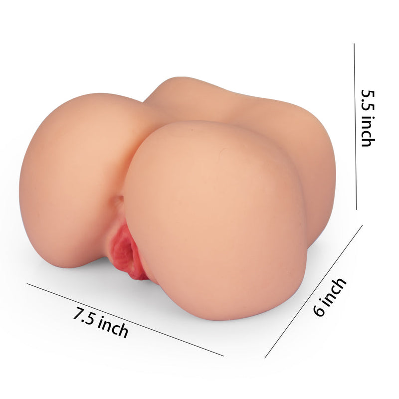 Double Penetration Curvy Artificial Ass Masturbator - 5.2 lb
