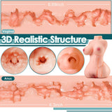 Double D Realistic Anus And Vagina Torso Masturbator - 14.5 lb