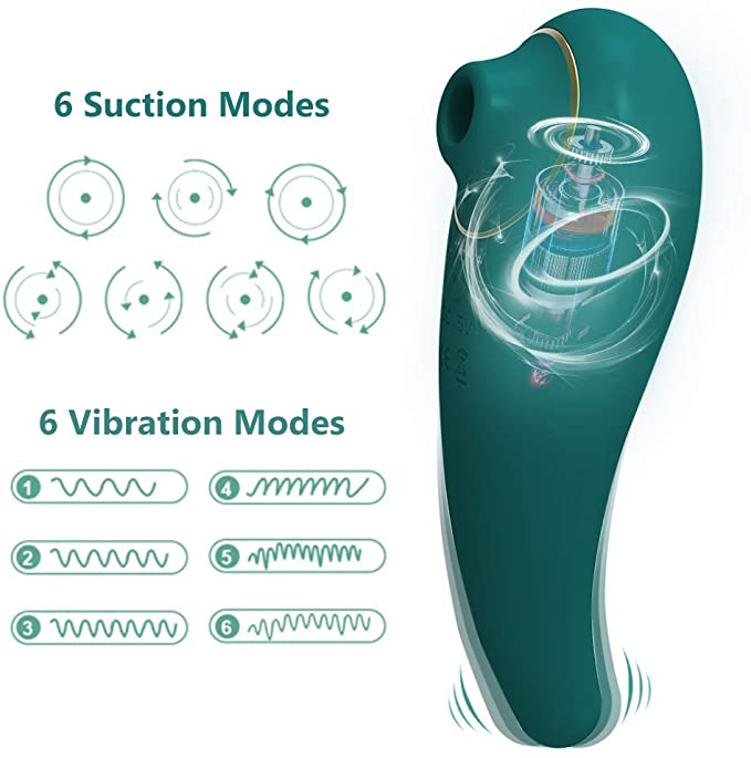 6 Suction 6 Vibration Beat Clit Vibrators