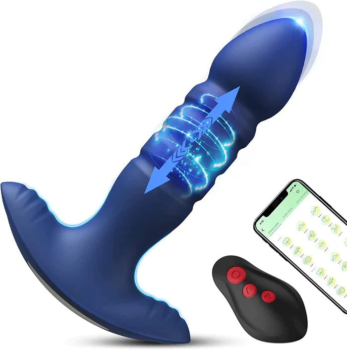 Anal Plug Vibrator with App Control Sex Toys for Men & Women - Lusty Time