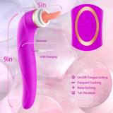 5 Licking and 10 Vibrating Clitoral Nipple Stimulator G-Spot Massager