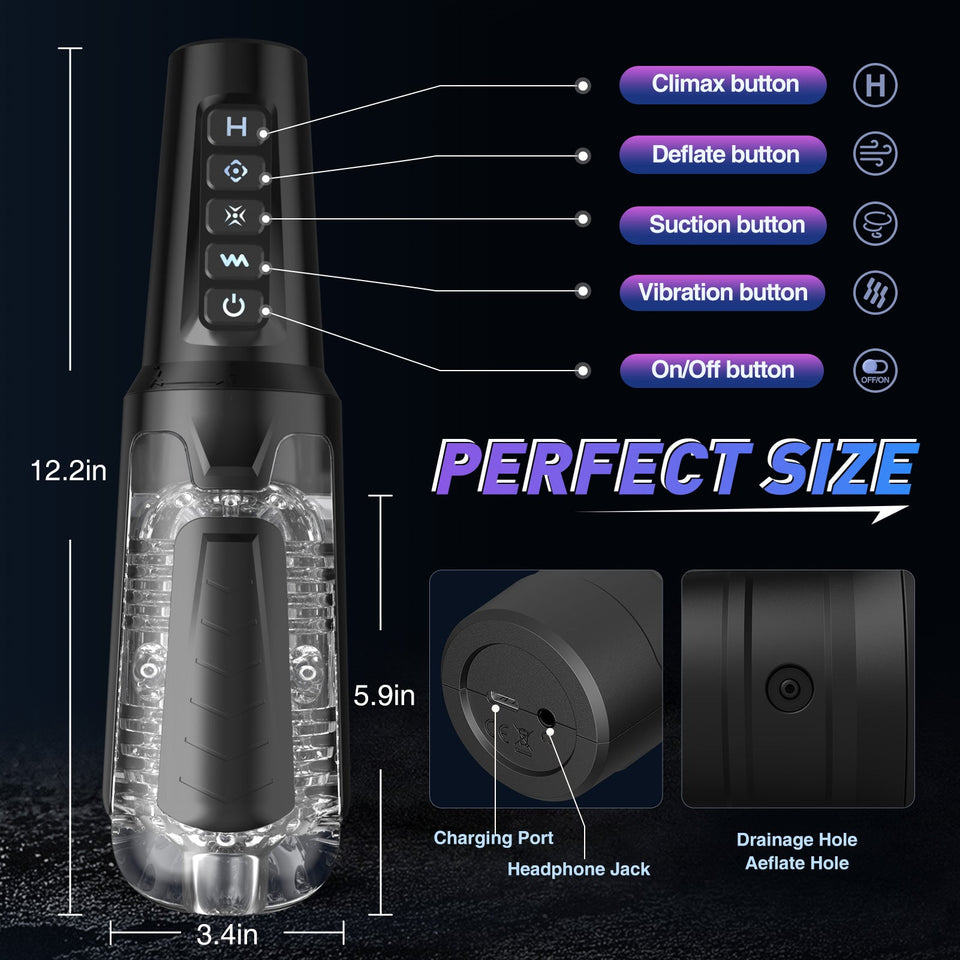 10 Vibration Modes 4 Vacuum Suction Automatic Masturbator