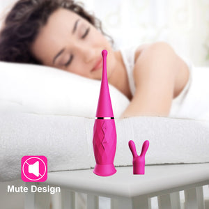 Dual Design G-Spot Mini Tongue Vibrator with Rabbit Ear