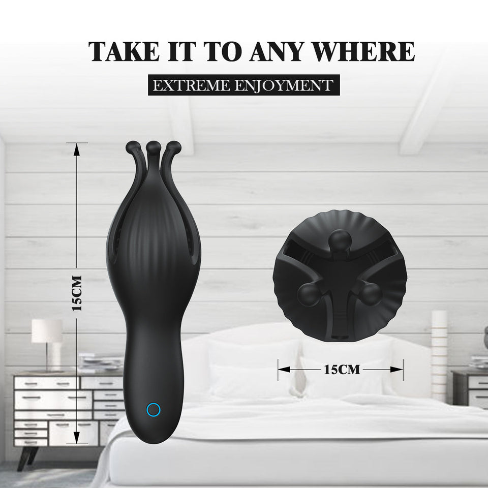 10 Vibrating Wrapped Solo Stroke Penis Head Pleaser
