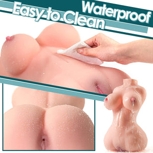 Double D Realistic Anus And Vagina Torso Masturbator - 14.5 lb