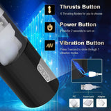 7 Thrusting & Vibrating Modes Flame Rose Masturbator