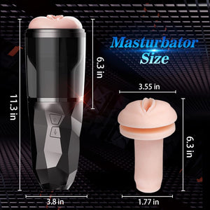 3D Realistic Stroker Masturbator Cup with 7 Thrusting Modes