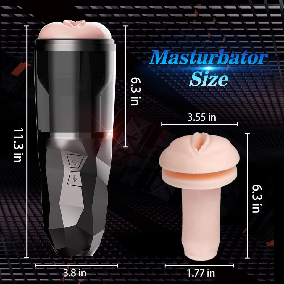 3D Realistic Stroker Masturbator Cup with 7 Thrusting Modes