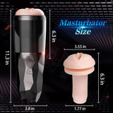 3D Realistic Stroker Masturbator Cup with 7 Thrusting Modes