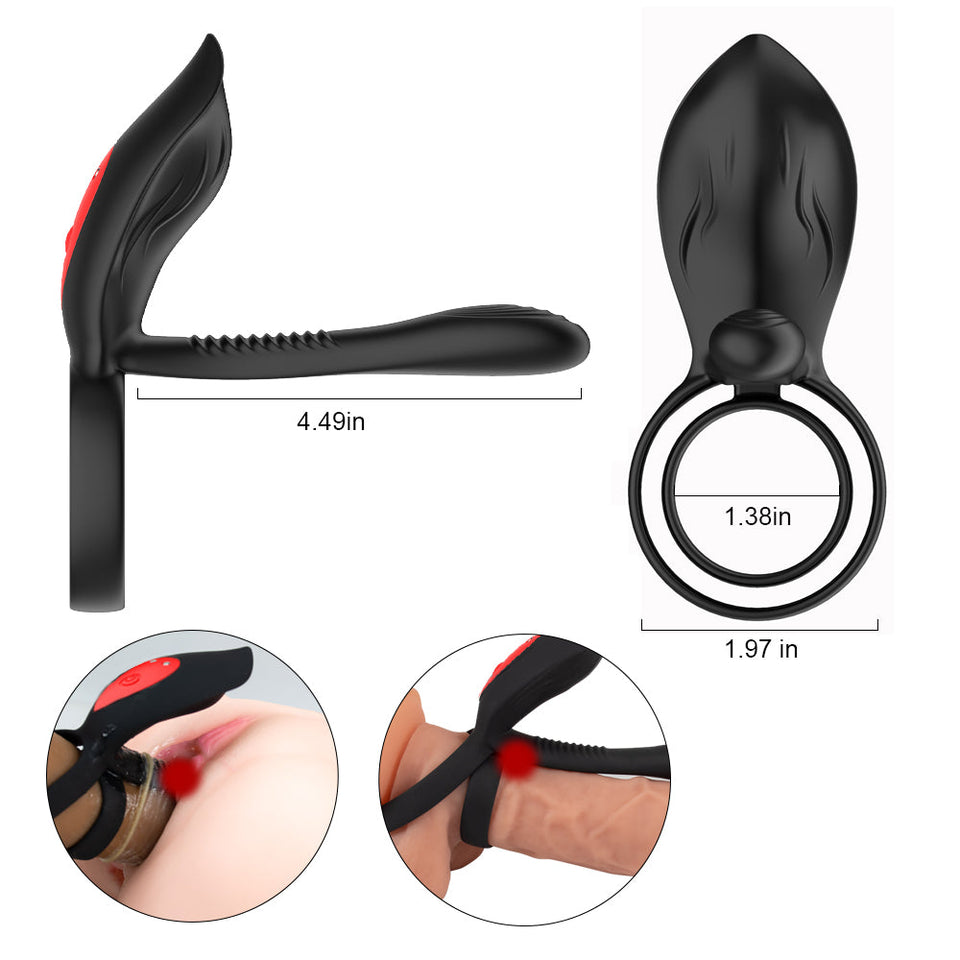 Dual Powerful Motor 10 Modes Dual Penis Ring