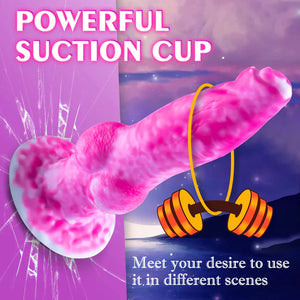 8.8 Inch Thrusting Vibrating Fantasy Knot Dildo -Pink