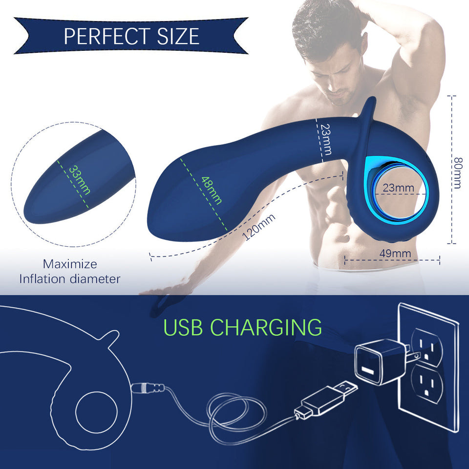 10 Modes G-spot Anal Vibrator Automatic Inflatable Prostate Massager