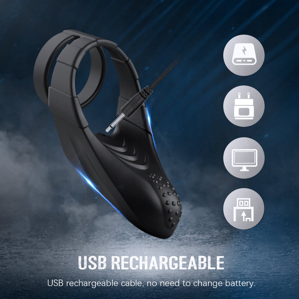 Rocky 10 Vibration Modes Dual Penis Ring