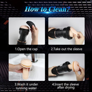 3D Realistic Stroker Masturbator Cup with 7 Thrusting Modes