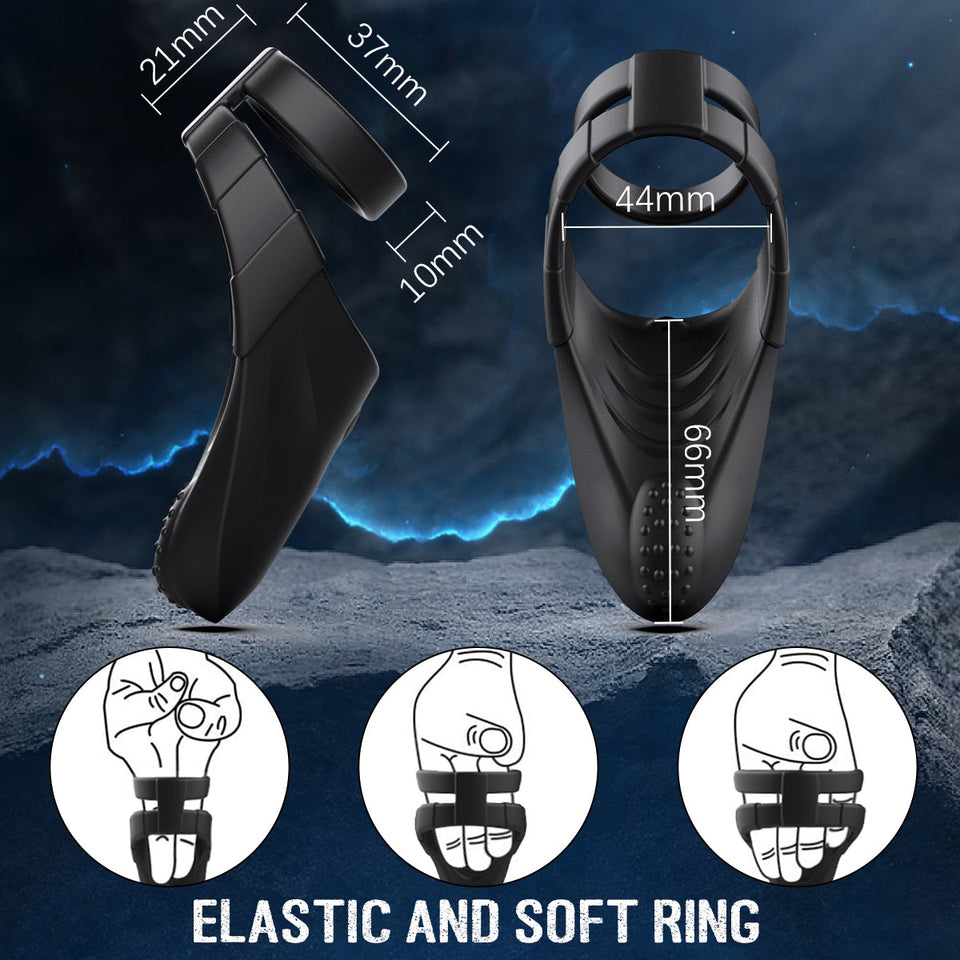 Rocky 10 Vibration Modes Dual Penis Ring