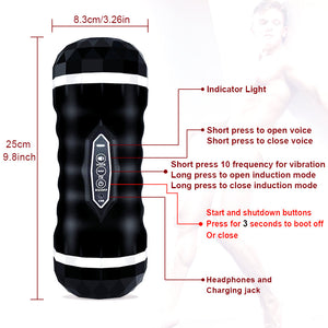 2 IN 1 Auto Dual Head Vibration Oral Masturbator