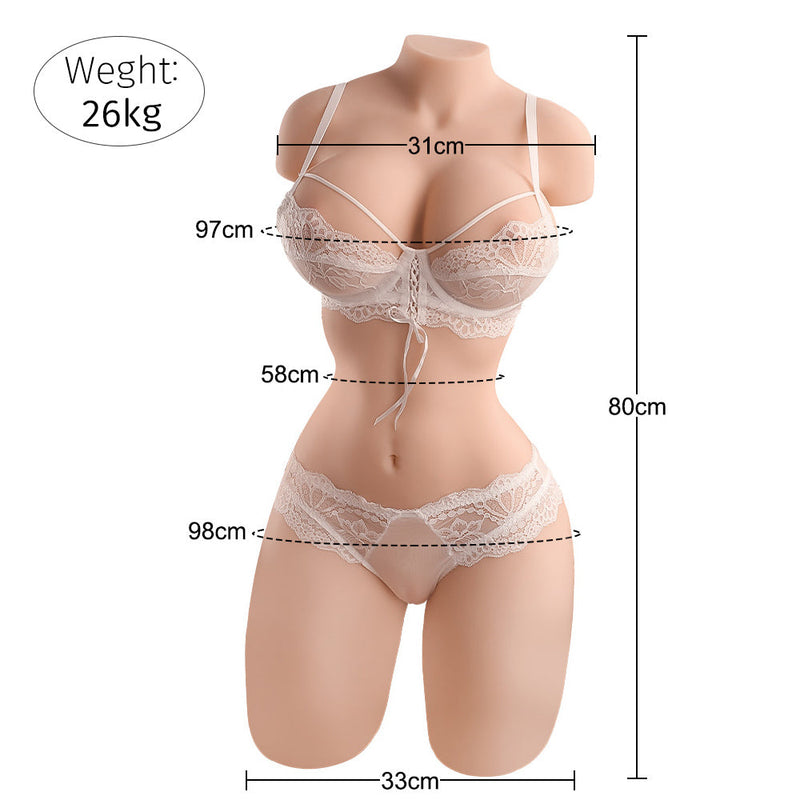 Half Body Torso Sex Doll Likelife Size with Plump Tits and Butt 52.91lb - Brandi
