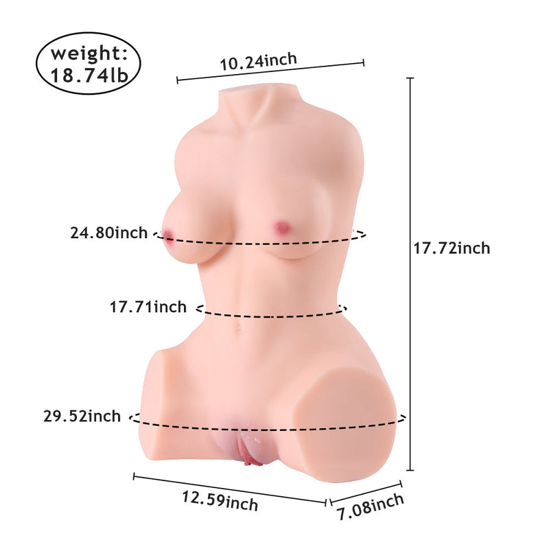 Half Body Torso Sex Doll with Big Breasts 18.74lb - Lily