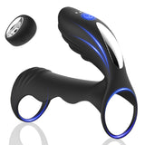12 Vibration Modes Vibrating Penis Ring-Black
