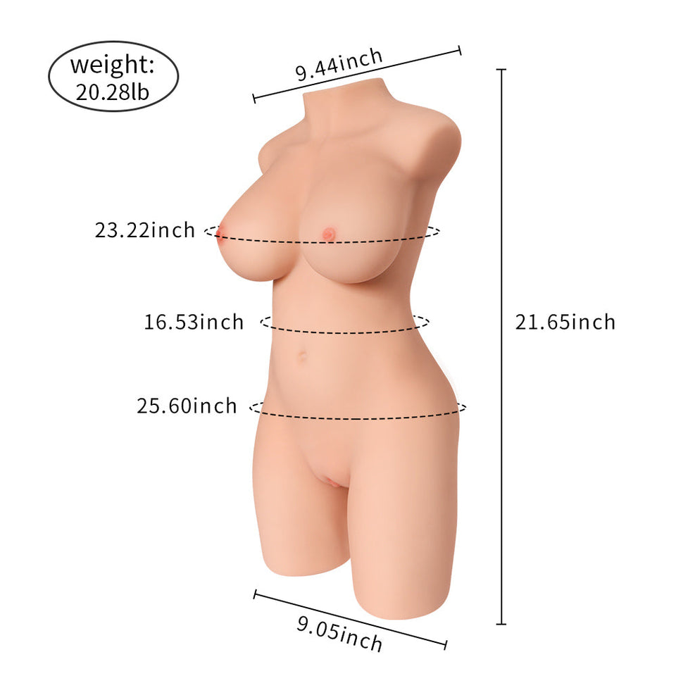 Half Body Torso Sex Doll with Big Breasts 20.28lb - Maia