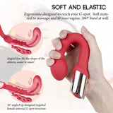 10 Powerful Vibration G-Spot Vibrat Massager with LED Light in Pink Red