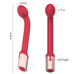 10 Powerful Vibration G-Spot Vibrat Massager with LED Light in Pink Red