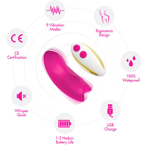 9 Powerful Vibration Mode Wearable Remote Control Vibrator