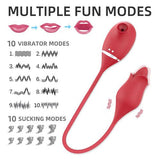 2 In 1 Rose Sucking & Tongue Vibrator