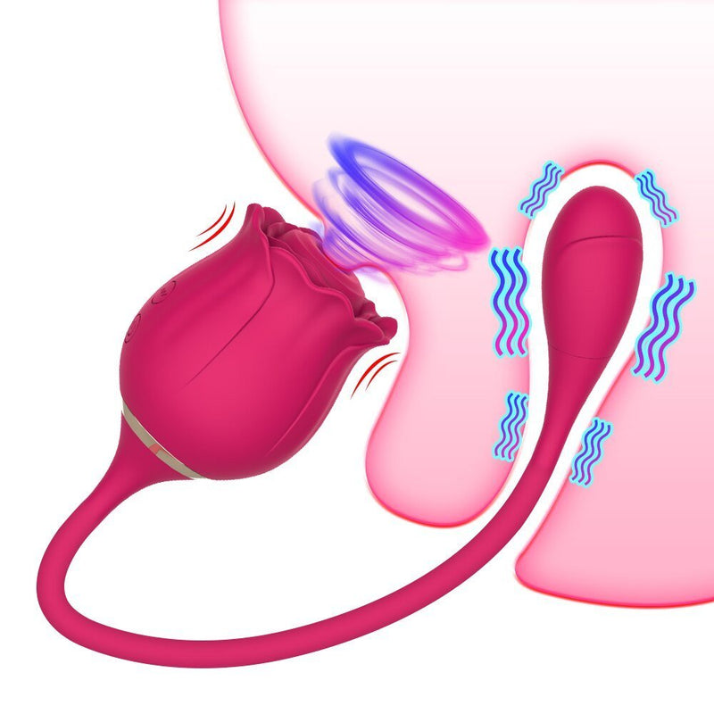 Rose Shaped Vibrator Realistic Oral Sucking