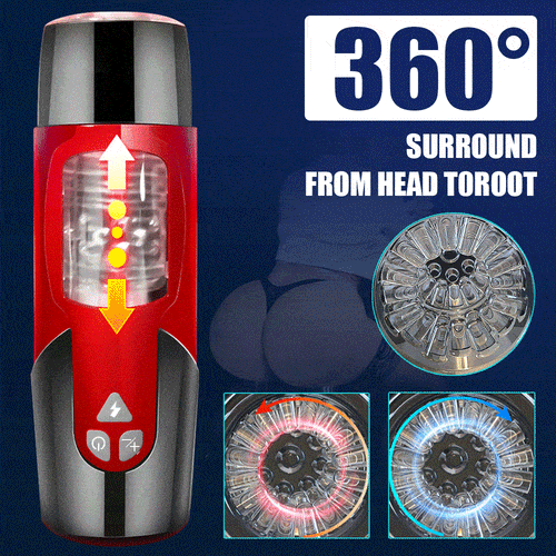 Ultra-realistic Automatic Multifunctional Masturbator - Red